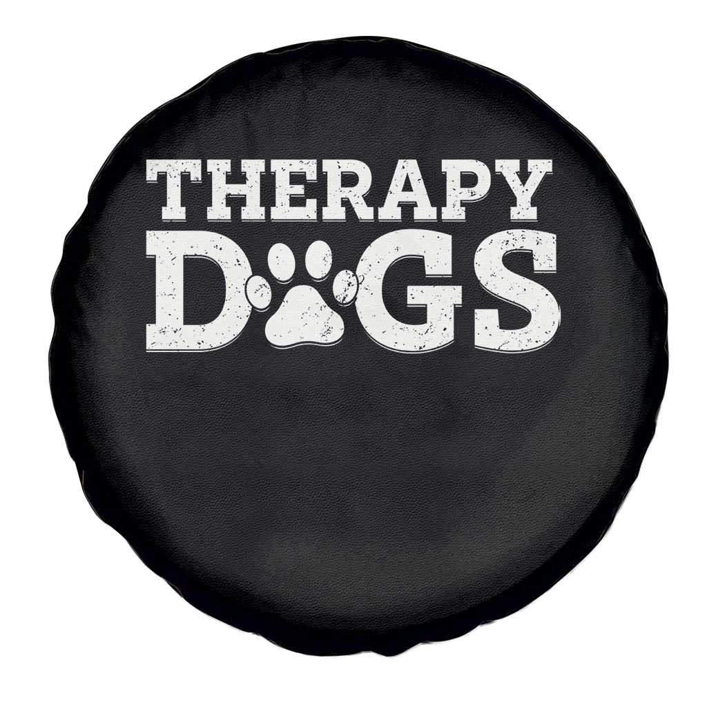 Therapy Dog Spare Tire Cover Classic Retro Varsity Vintage Pet Partners - Wonder Print Shop