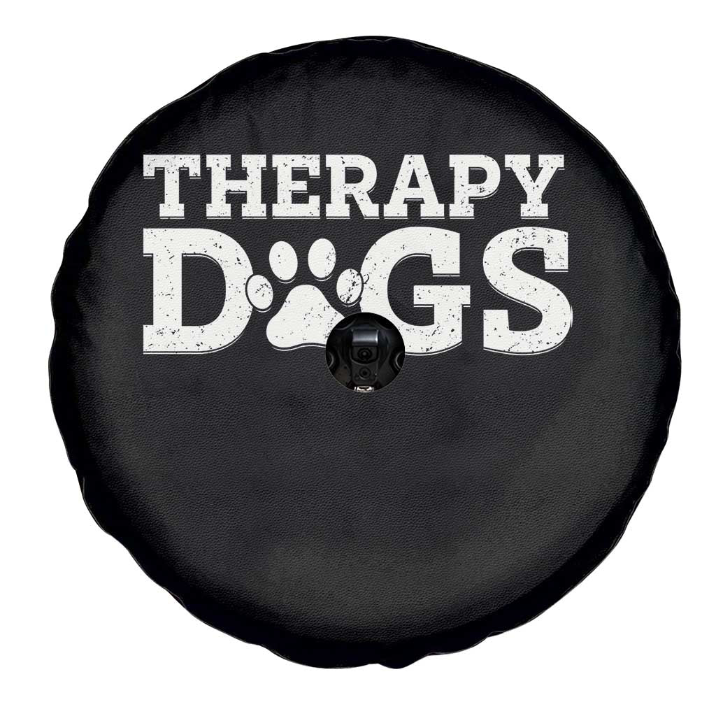 Therapy Dog Spare Tire Cover Classic Retro Varsity Vintage Pet Partners - Wonder Print Shop