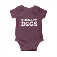 Therapy Dog Baby Onesie Classic Retro Varsity Vintage Pet Partners - Wonder Print Shop