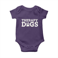 Therapy Dog Baby Onesie Classic Retro Varsity Vintage Pet Partners - Wonder Print Shop