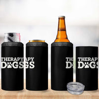 Therapy Dog 4 in 1 Can Cooler Tumbler Classic Retro Varsity Vintage Pet Partners - Wonder Print Shop
