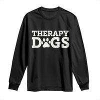 Therapy Dog Long Sleeve Shirt Classic Retro Varsity Vintage Pet Partners - Wonder Print Shop