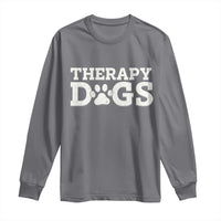 Therapy Dog Long Sleeve Shirt Classic Retro Varsity Vintage Pet Partners - Wonder Print Shop