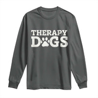 Therapy Dog Long Sleeve Shirt Classic Retro Varsity Vintage Pet Partners - Wonder Print Shop