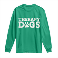 Therapy Dog Long Sleeve Shirt Classic Retro Varsity Vintage Pet Partners - Wonder Print Shop