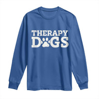 Therapy Dog Long Sleeve Shirt Classic Retro Varsity Vintage Pet Partners - Wonder Print Shop