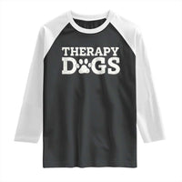 Therapy Dog Raglan Shirt Classic Retro Varsity Vintage Pet Partners - Wonder Print Shop