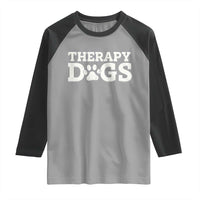 Therapy Dog Raglan Shirt Classic Retro Varsity Vintage Pet Partners - Wonder Print Shop
