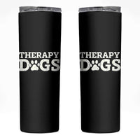 Therapy Dog Skinny Tumbler Classic Retro Varsity Vintage Pet Partners - Wonder Print Shop