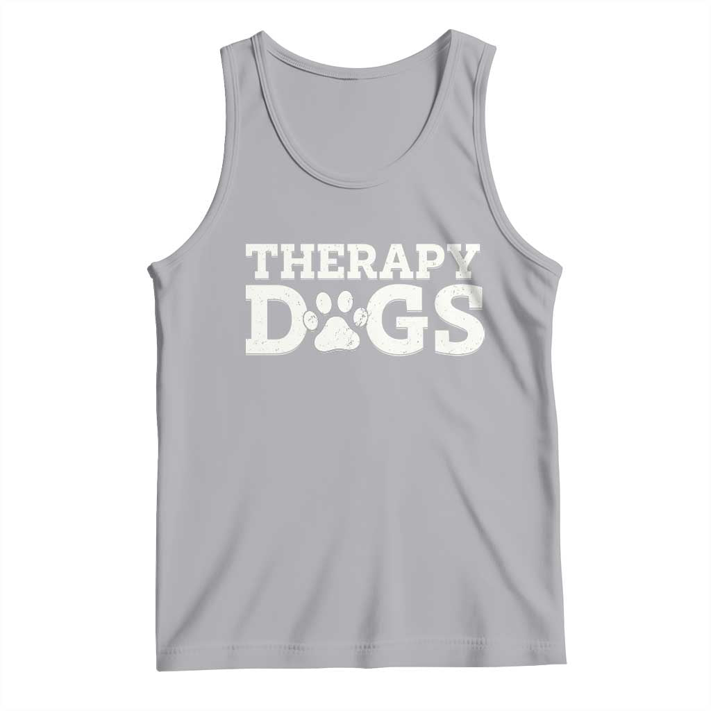 Therapy Dog Tank Top Classic Retro Varsity Vintage Pet Partners - Wonder Print Shop