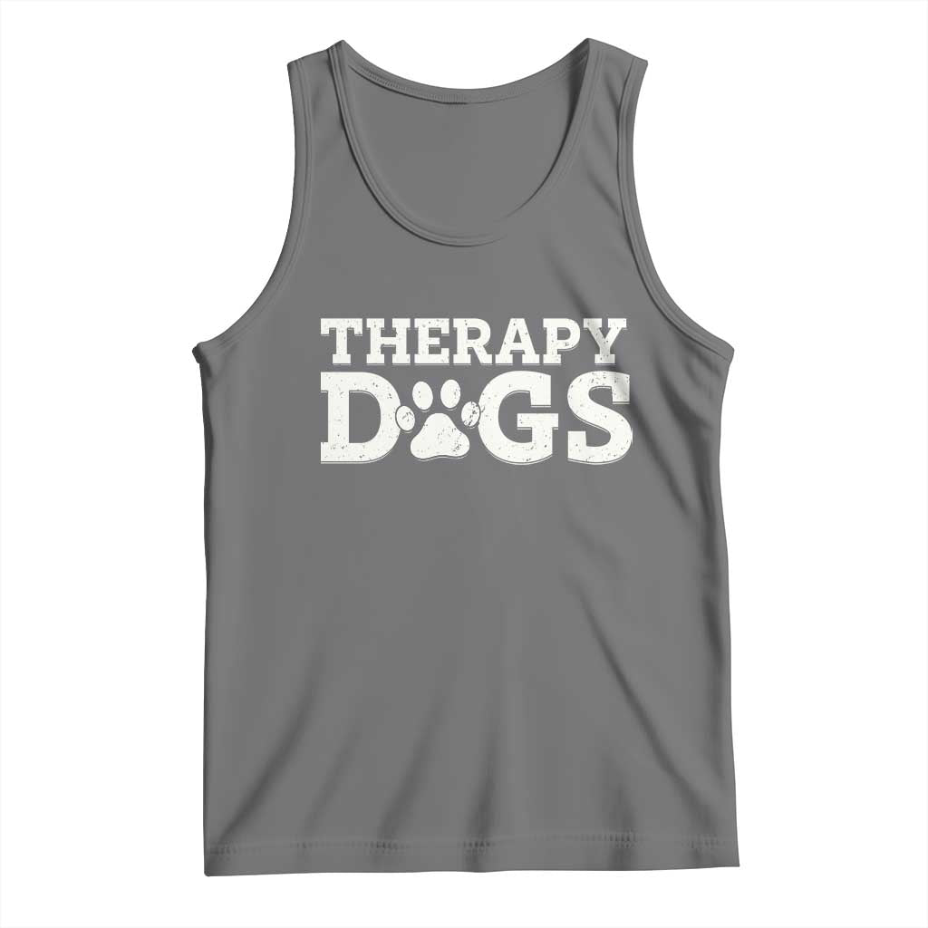 Therapy Dog Tank Top Classic Retro Varsity Vintage Pet Partners - Wonder Print Shop