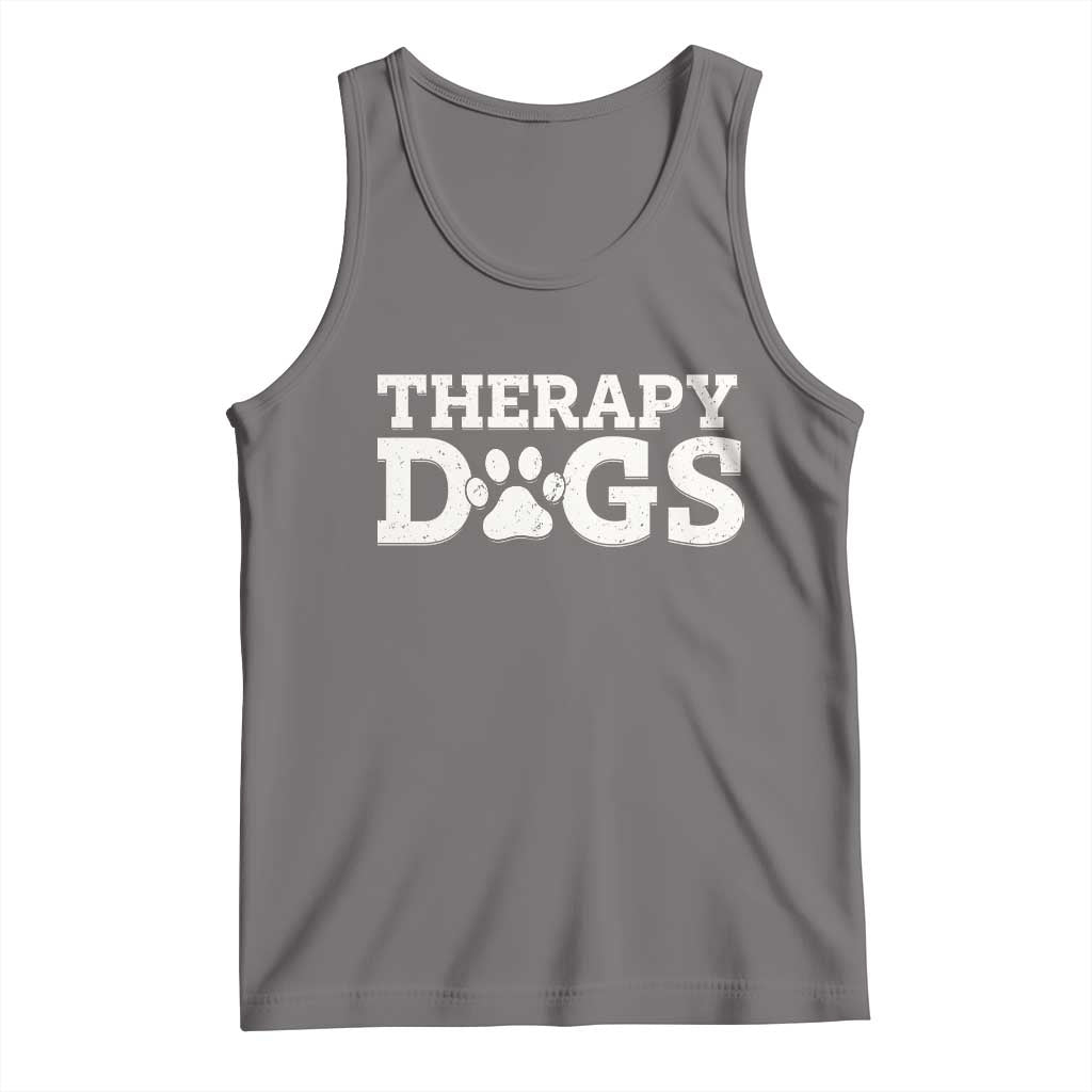 Therapy Dog Tank Top Classic Retro Varsity Vintage Pet Partners - Wonder Print Shop