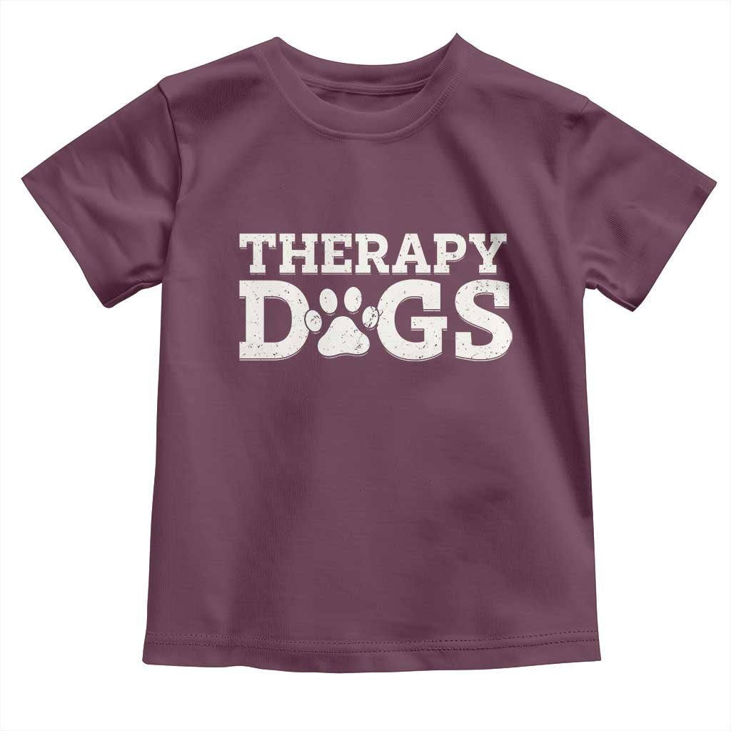 Therapy Dog Toddler T Shirt Classic Retro Varsity Vintage Pet Partners - Wonder Print Shop
