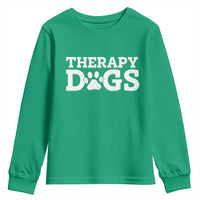 Therapy Dog Youth Sweatshirt Classic Retro Varsity Vintage Pet Partners - Wonder Print Shop