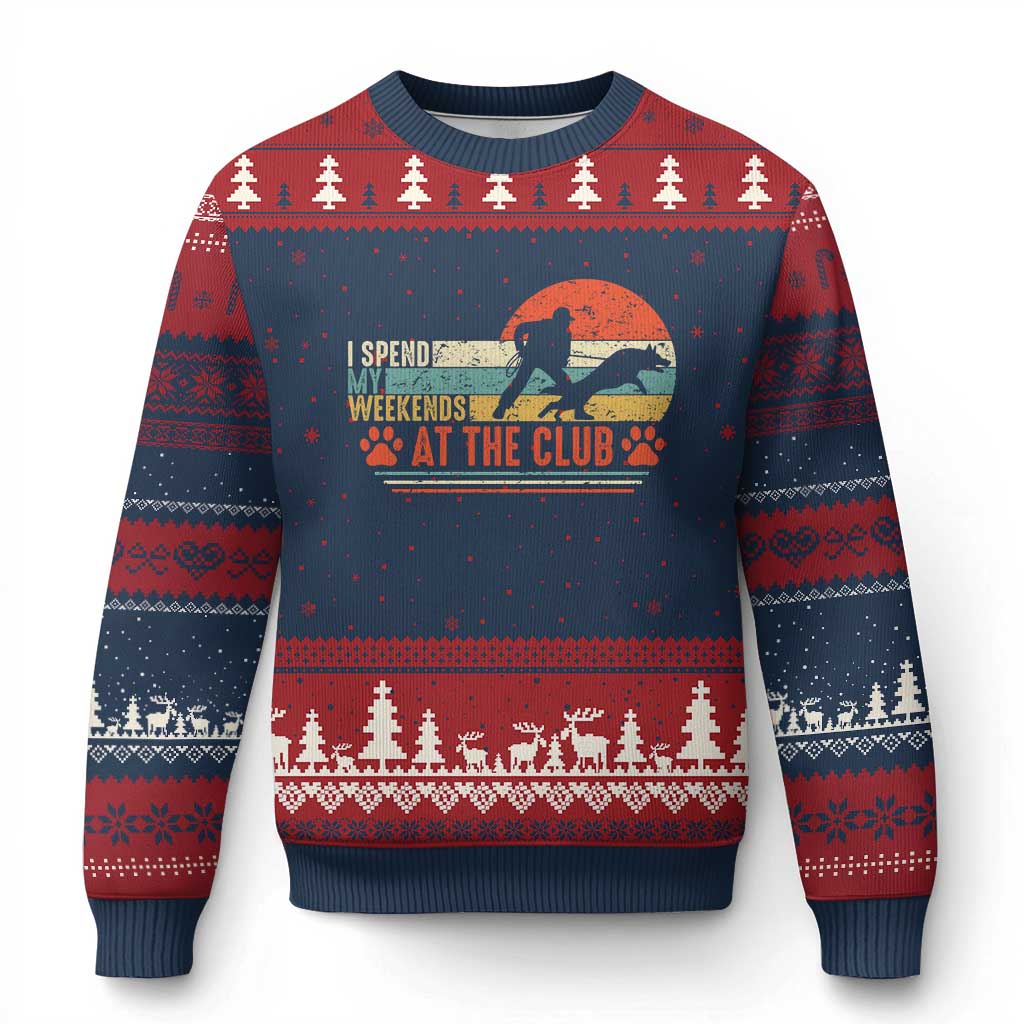 Funny IGP Bite Work Ugly Christmas Sweater Schutzhund Dog Training - Wonder Print Shop