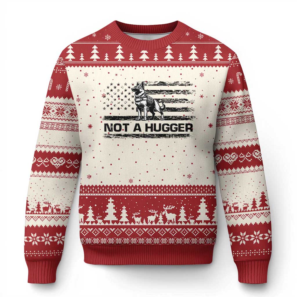 Belgian Malinois American Flag Ugly Christmas Sweater K9 Dog Lovers German Shepherd - Wonder Print Shop