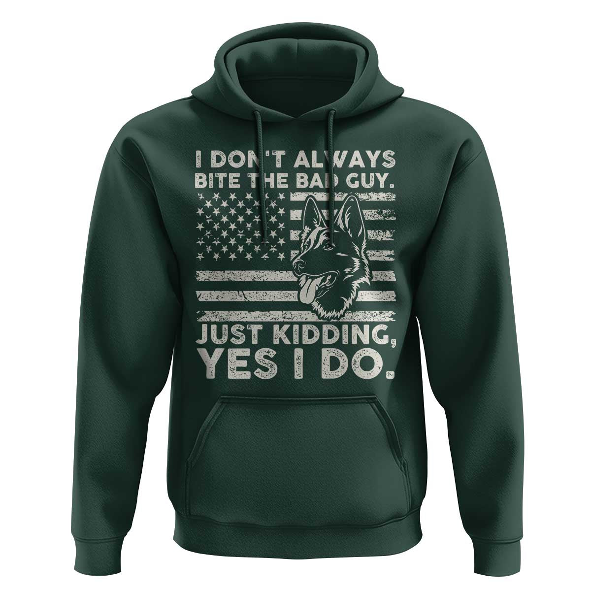 Funny K9 Hoodie Belgian Malinois American Flag Police Officer - Wonder Print Shop