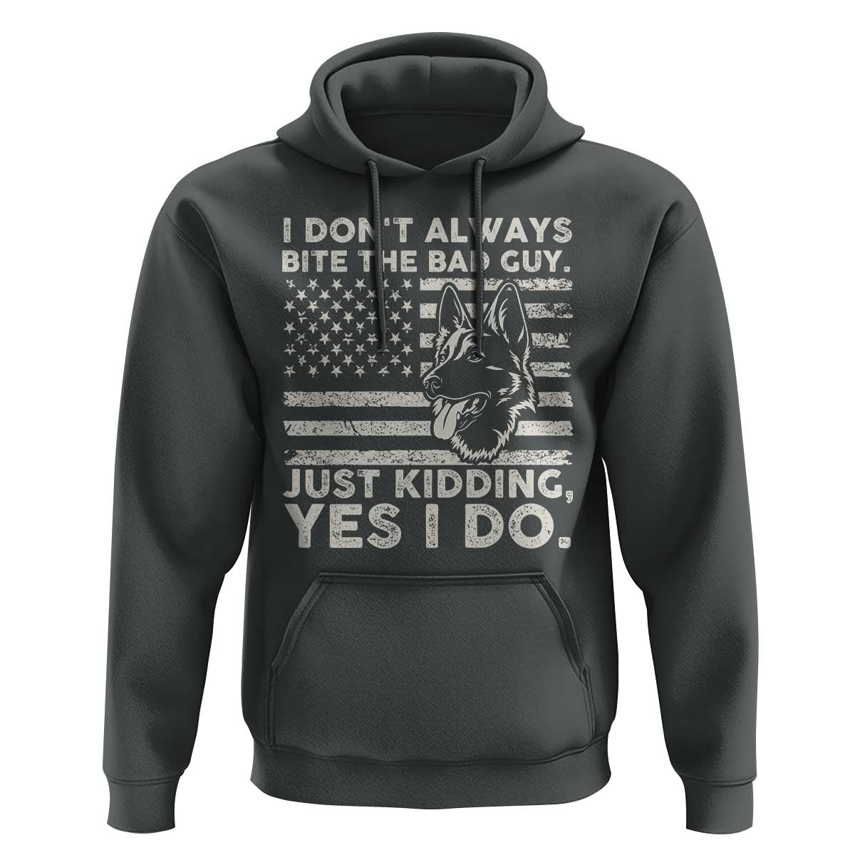 Funny K9 Hoodie Belgian Malinois American Flag Police Officer - Wonder Print Shop