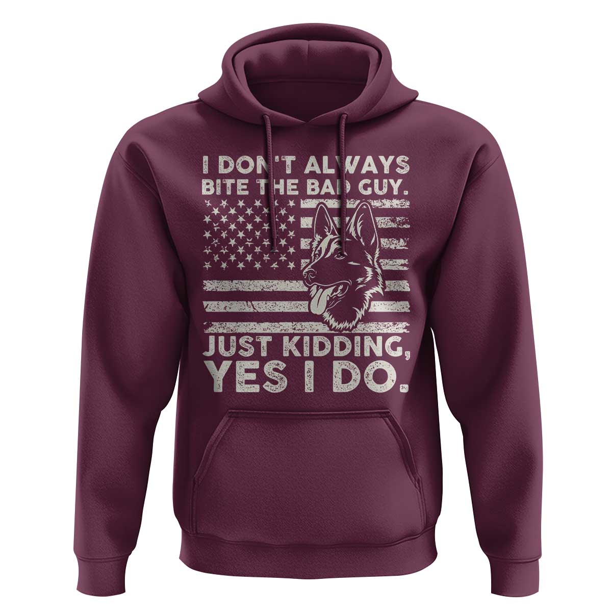 Funny K9 Hoodie Belgian Malinois American Flag Police Officer - Wonder Print Shop