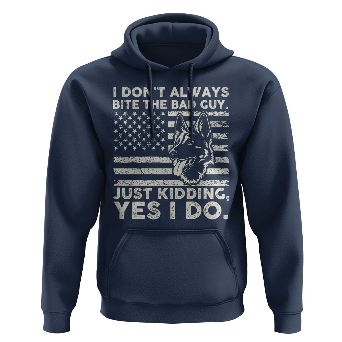 Funny K9 Hoodie Belgian Malinois American Flag Police Officer - Wonder Print Shop