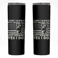 Funny K9 Skinny Tumbler Belgian Malinois American Flag Police Officer - Wonder Print Shop