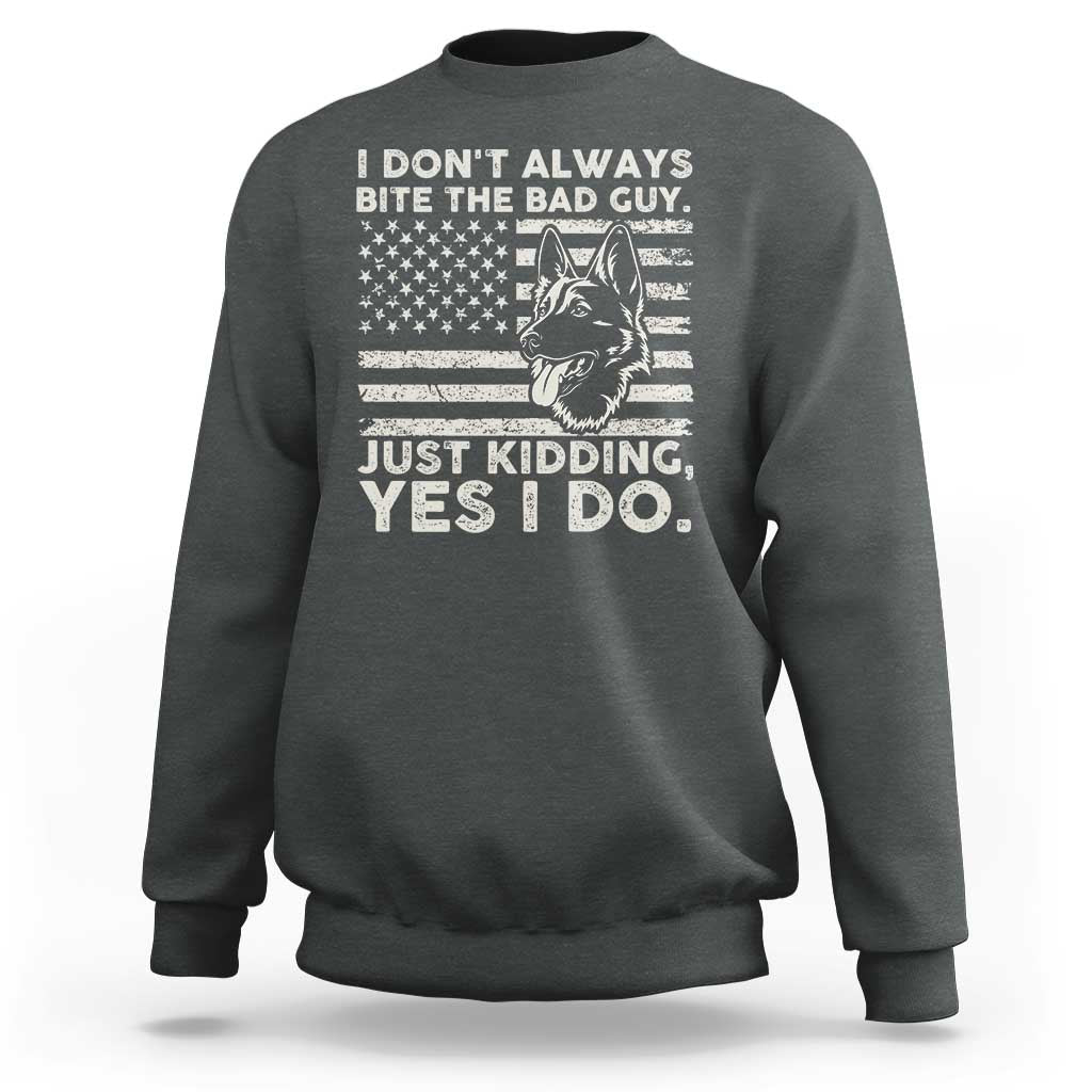Funny K9 Sweatshirt Belgian Malinois American Flag Police Officer - Wonder Print Shop