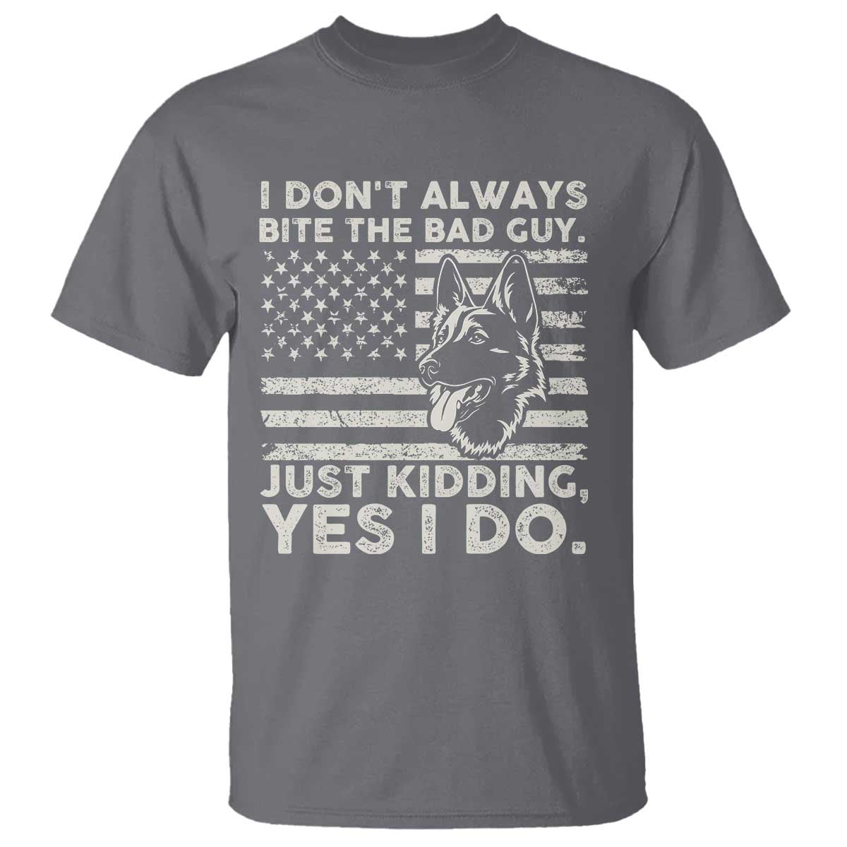Funny K9 T Shirt Belgian Malinois American Flag Police Officer - Wonder Print Shop