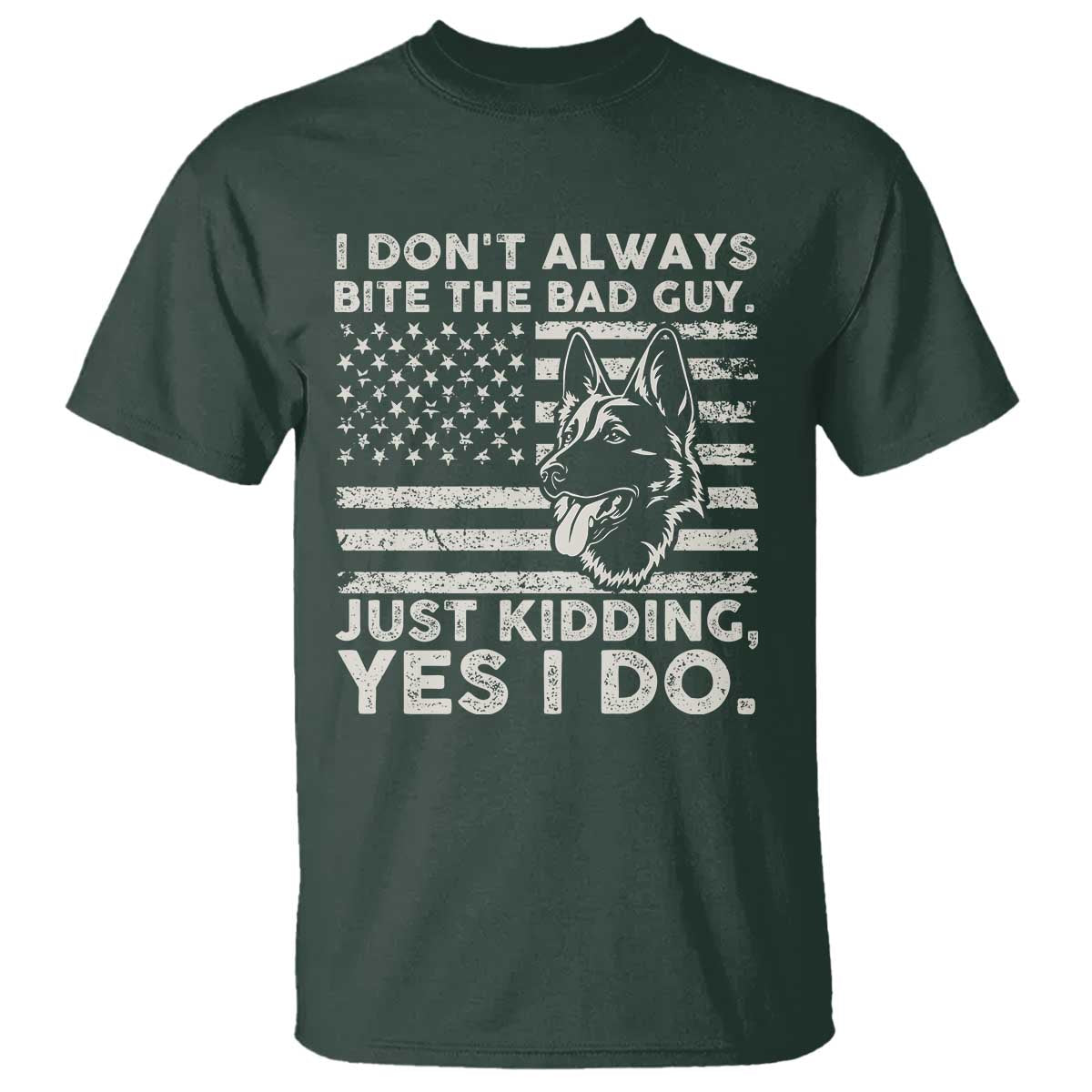 Funny K9 T Shirt Belgian Malinois American Flag Police Officer - Wonder Print Shop