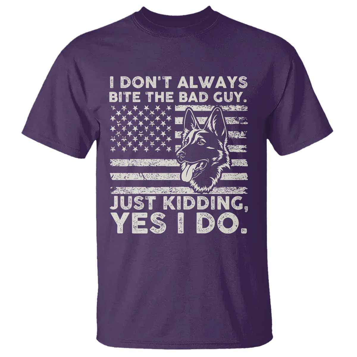 Funny K9 T Shirt Belgian Malinois American Flag Police Officer - Wonder Print Shop