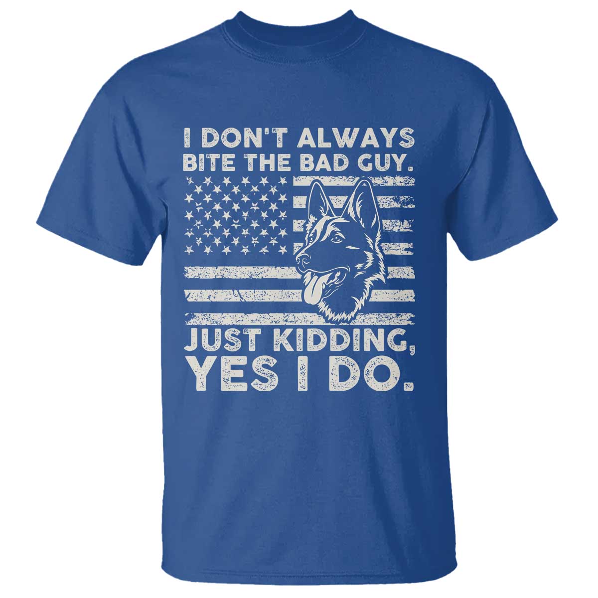 Funny K9 T Shirt Belgian Malinois American Flag Police Officer - Wonder Print Shop