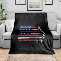 B2 Spirit Throw Blanket B-2 Stealth Bomber Aircraft American Flag Patriotic - Wonder Print Shop