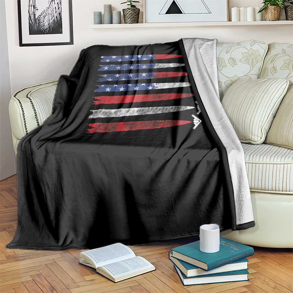 B2 Spirit Throw Blanket B-2 Stealth Bomber Aircraft American Flag Patriotic - Wonder Print Shop
