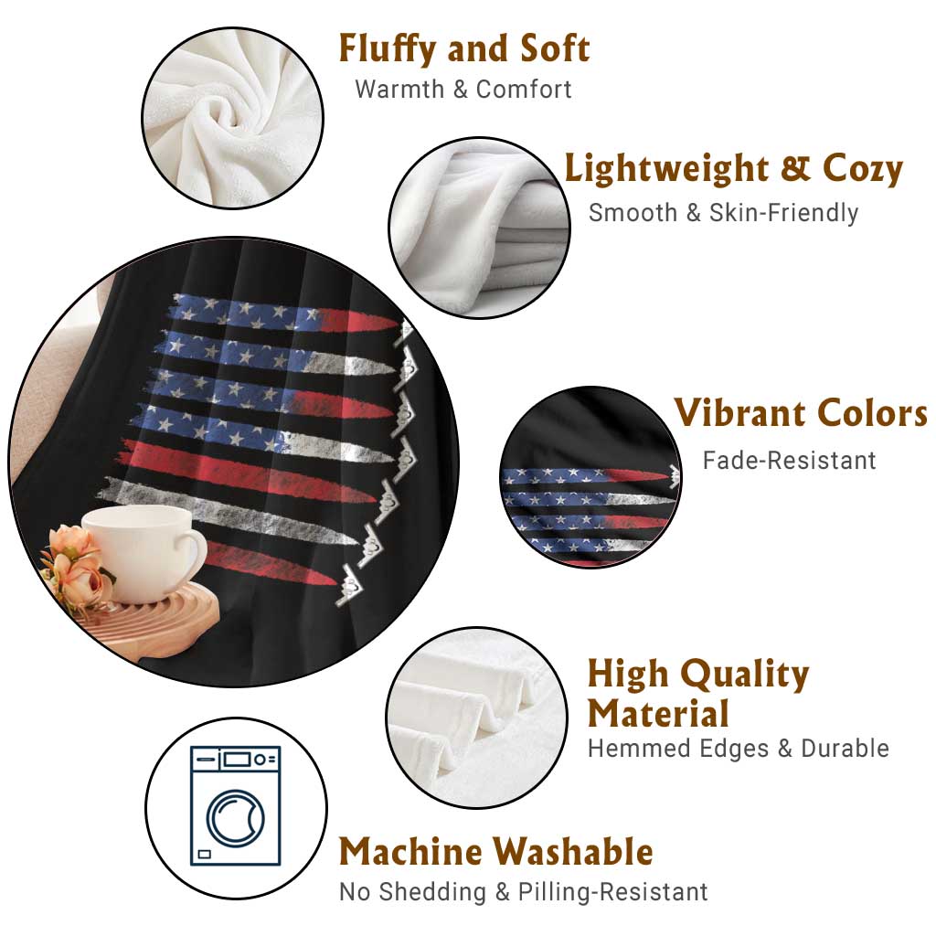 B2 Spirit Throw Blanket B-2 Stealth Bomber Aircraft American Flag Patriotic - Wonder Print Shop