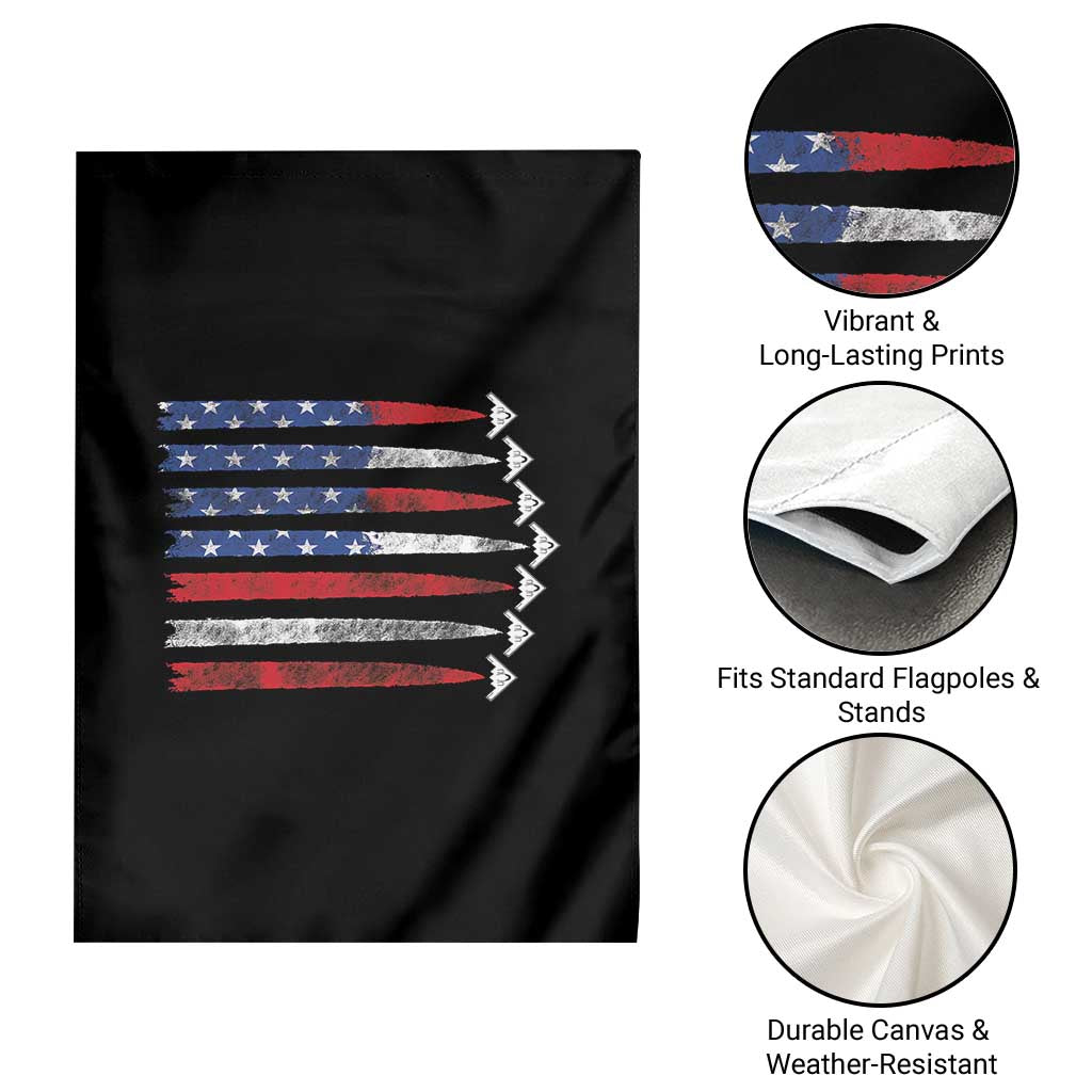 B2 Spirit Garden Flag B-2 Stealth Bomber Aircraft American Flag Patriotic - Wonder Print Shop