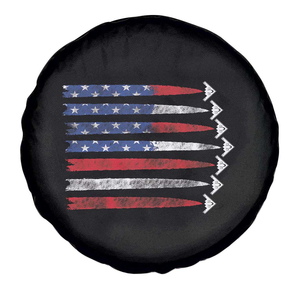 B2 Spirit Spare Tire Cover B-2 Stealth Bomber Aircraft American Flag Patriotic - Wonder Print Shop