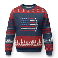 B2 Spirit Ugly Christmas Sweater B-2 Stealth Bomber Aircraft American Flag Patriotic - Wonder Print Shop