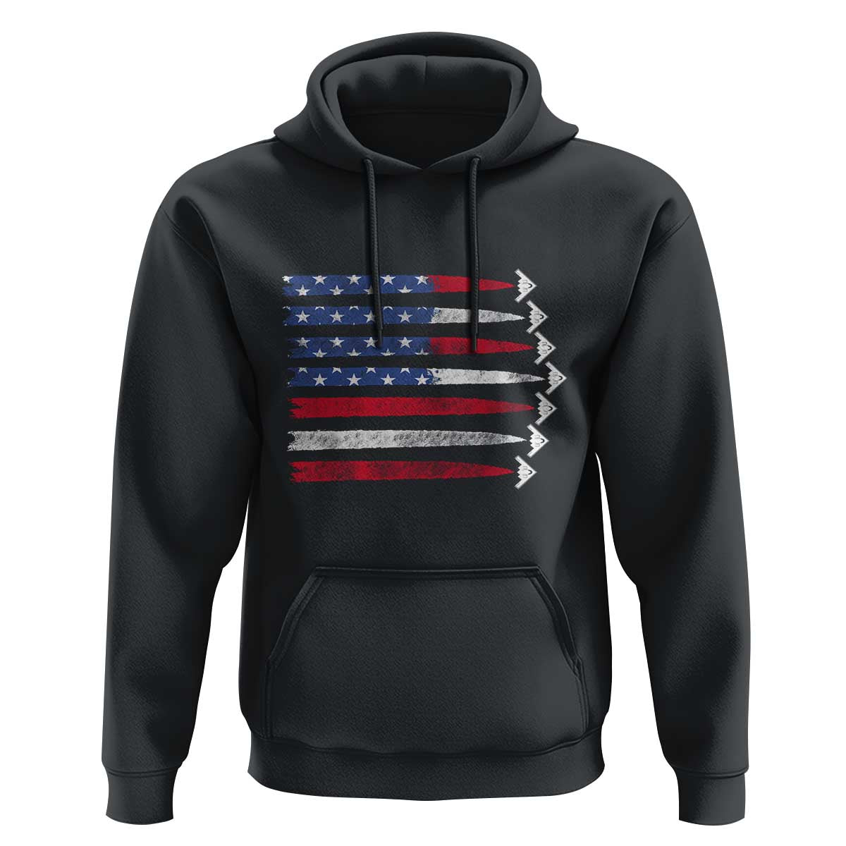 B2 Spirit Hoodie B-2 Stealth Bomber Aircraft American Flag Patriotic - Wonder Print Shop