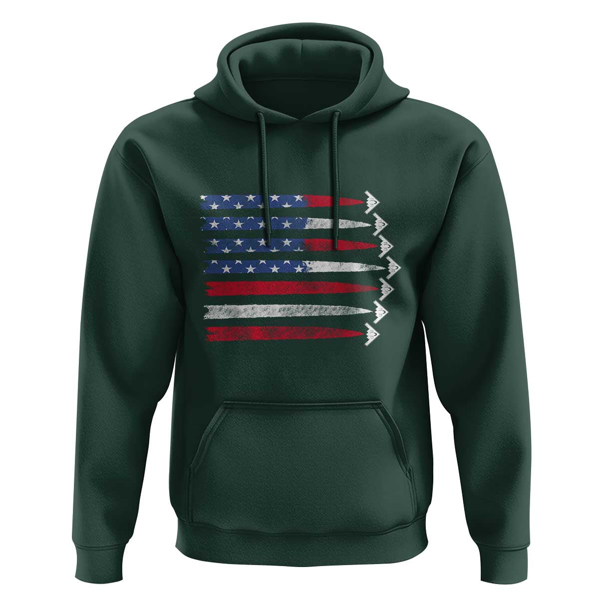 B2 Spirit Hoodie B-2 Stealth Bomber Aircraft American Flag Patriotic - Wonder Print Shop