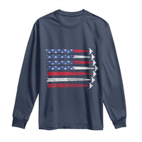 B2 Spirit Long Sleeve Shirt B-2 Stealth Bomber Aircraft American Flag Patriotic - Wonder Print Shop