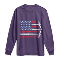 B2 Spirit Long Sleeve Shirt B-2 Stealth Bomber Aircraft American Flag Patriotic - Wonder Print Shop
