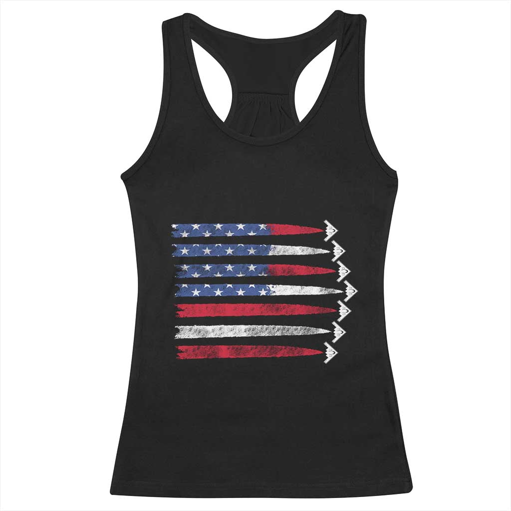 B2 Spirit Racerback Tank Top B-2 Stealth Bomber Aircraft American Flag Patriotic - Wonder Print Shop