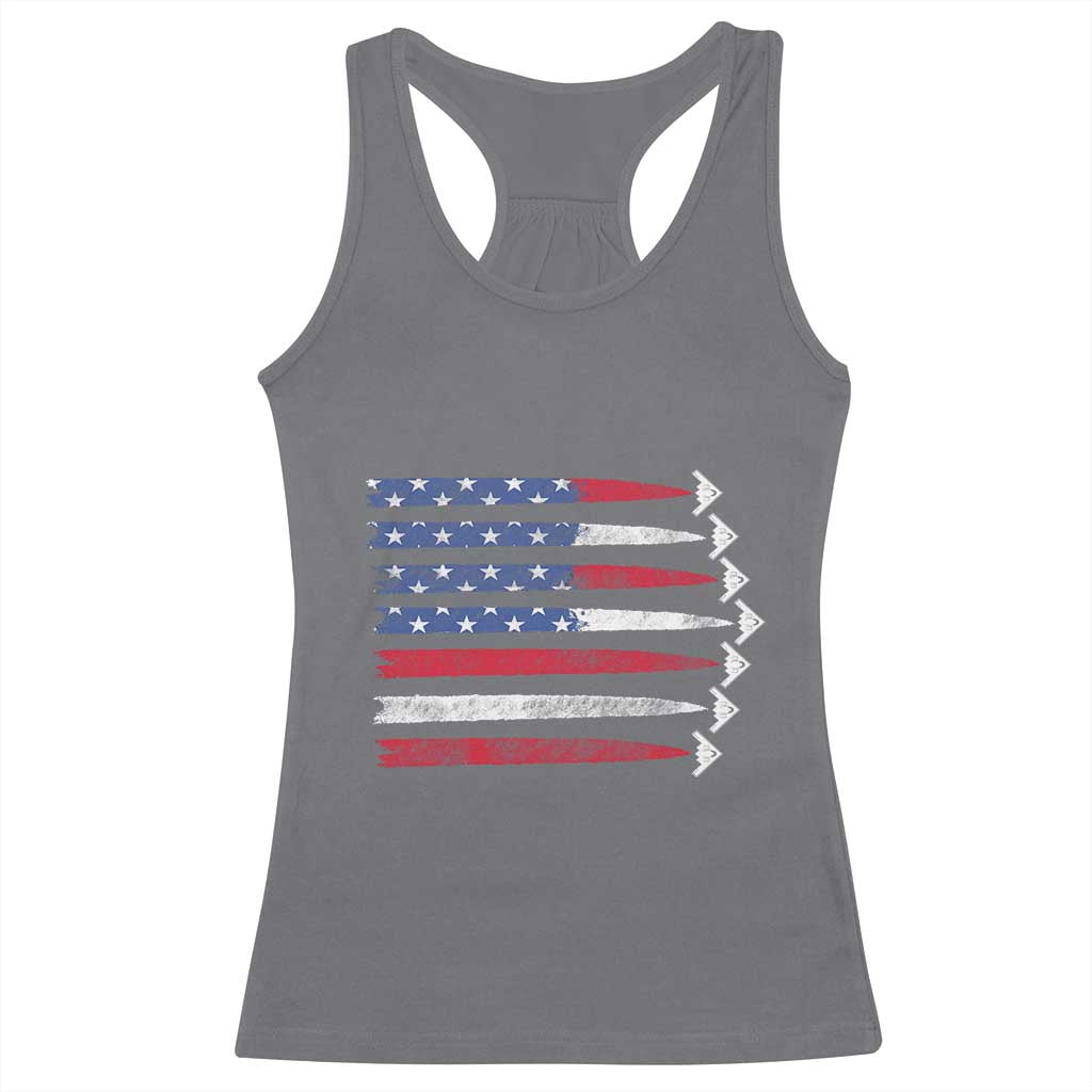 B2 Spirit Racerback Tank Top B-2 Stealth Bomber Aircraft American Flag Patriotic - Wonder Print Shop