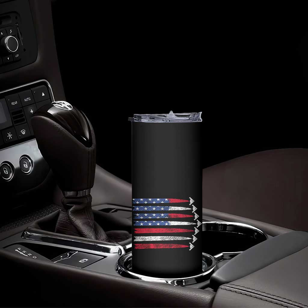 B2 Spirit Skinny Tumbler B-2 Stealth Bomber Aircraft American Flag Patriotic - Wonder Print Shop