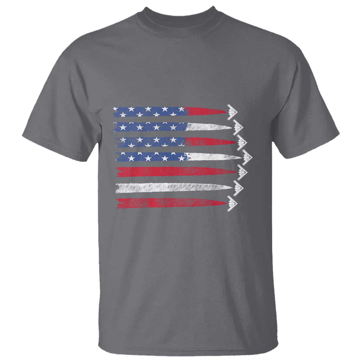 B2 Spirit T Shirt B-2 Stealth Bomber Aircraft American Flag Patriotic - Wonder Print Shop