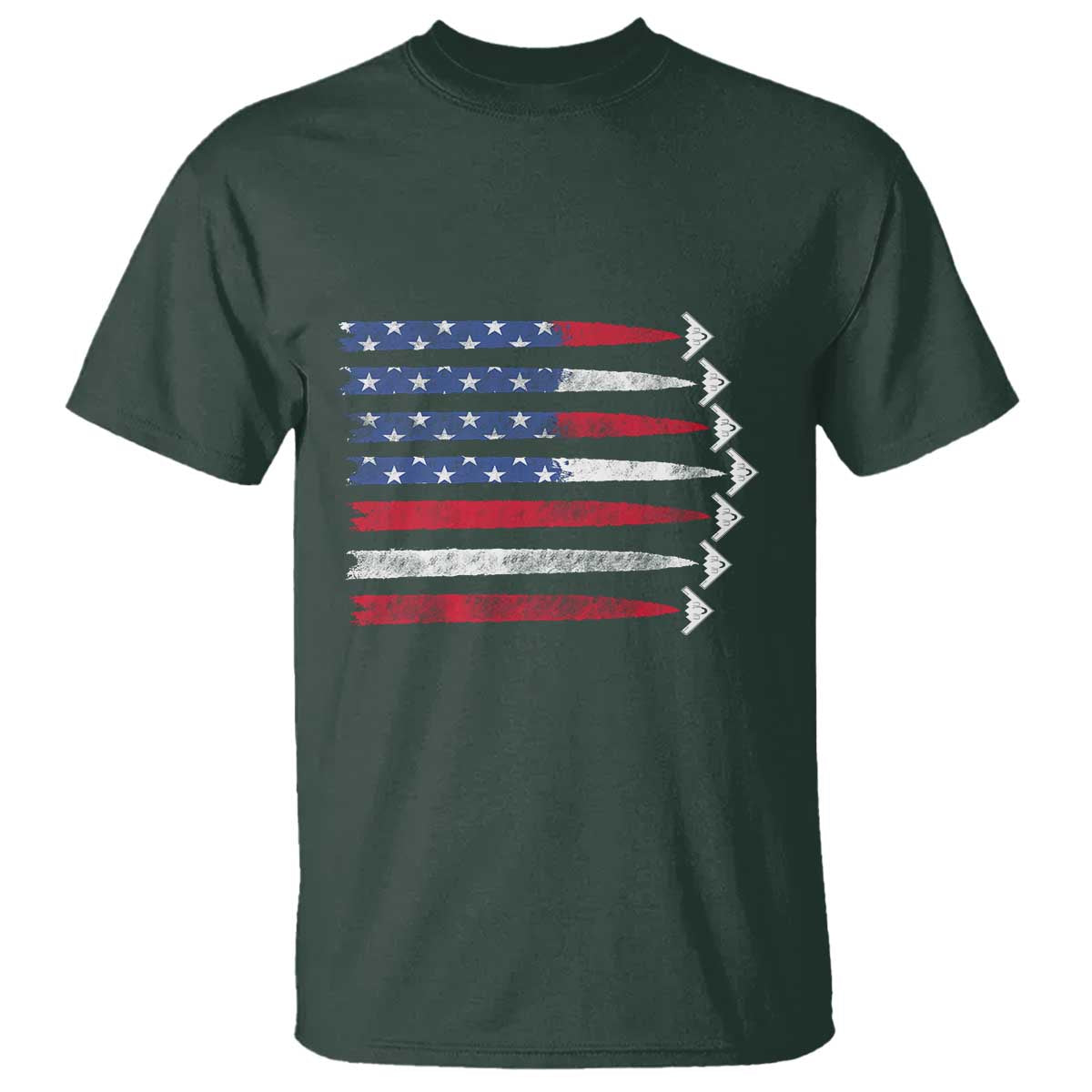 B2 Spirit T Shirt B-2 Stealth Bomber Aircraft American Flag Patriotic - Wonder Print Shop