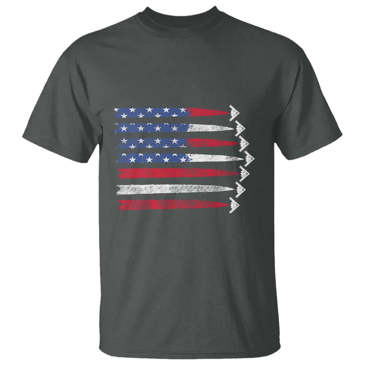 B2 Spirit T Shirt B-2 Stealth Bomber Aircraft American Flag Patriotic - Wonder Print Shop