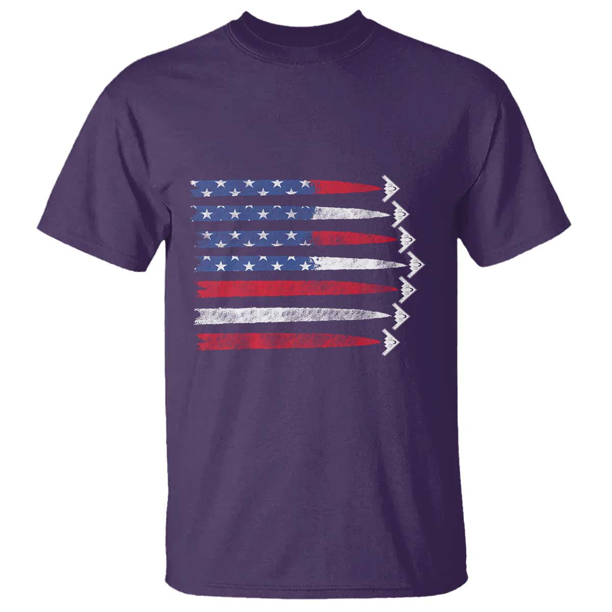 B2 Spirit T Shirt B-2 Stealth Bomber Aircraft American Flag Patriotic - Wonder Print Shop