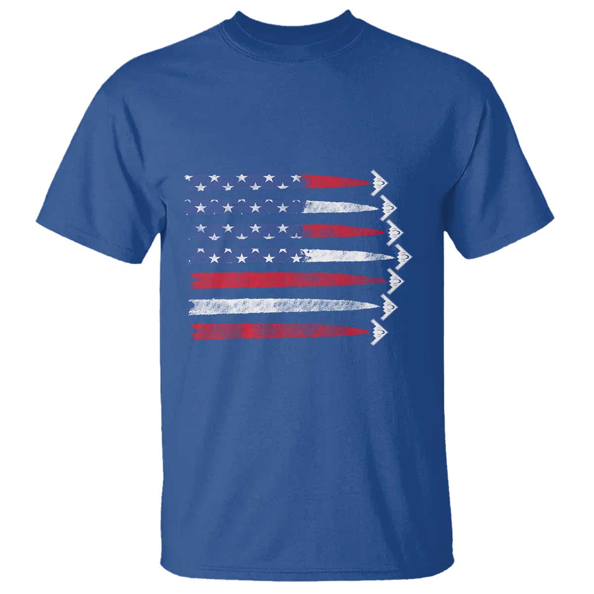 B2 Spirit T Shirt B-2 Stealth Bomber Aircraft American Flag Patriotic - Wonder Print Shop