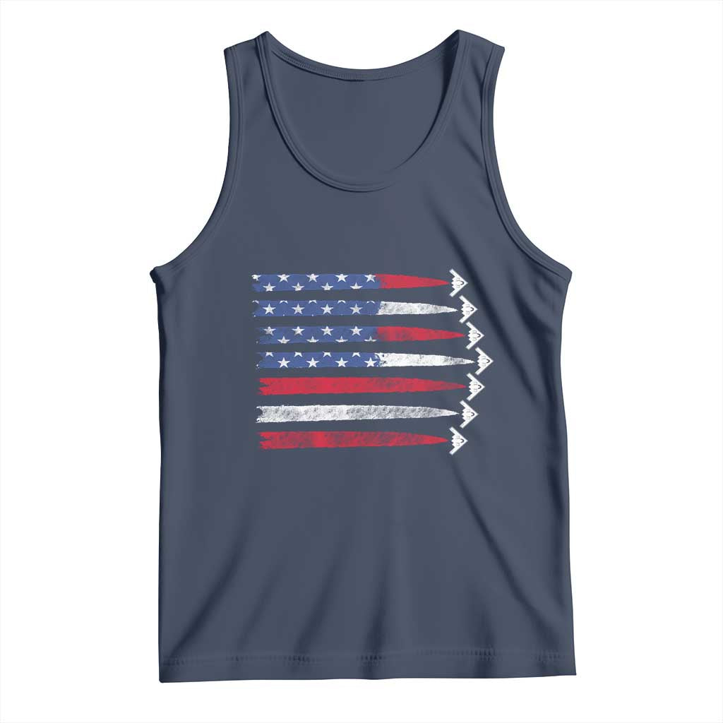 B2 Spirit Tank Top B-2 Stealth Bomber Aircraft American Flag Patriotic - Wonder Print Shop