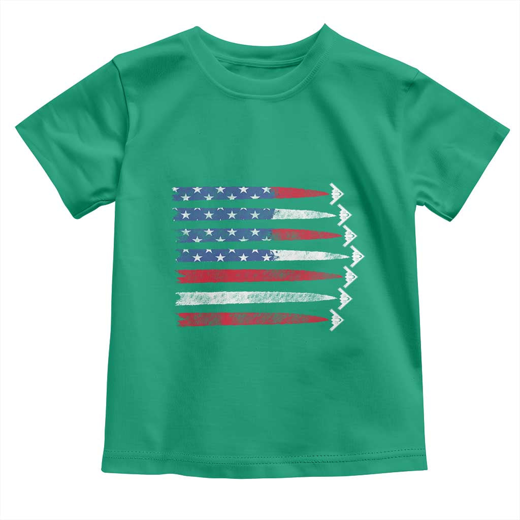 B2 Spirit Toddler T Shirt B-2 Stealth Bomber Aircraft American Flag Patriotic - Wonder Print Shop